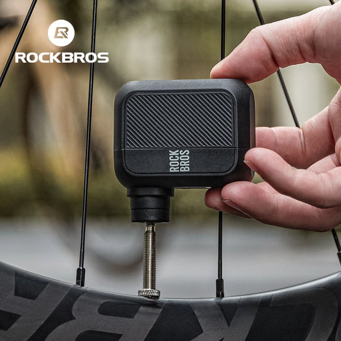 ROCKBROS Portable Mini Electric Bicycle Pump 100PSI Type-C Rechargeable Air Inflator Bike Pump MTB Road AV FV Valve Cycl
