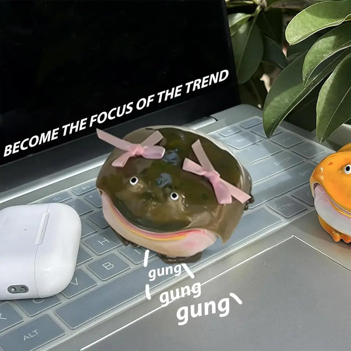 Drop-Proof Shockproof Earbuds Cover, Unique Frog Design Hard Shell Case for 2.3 Wireless Earphones, Full Protection Scra