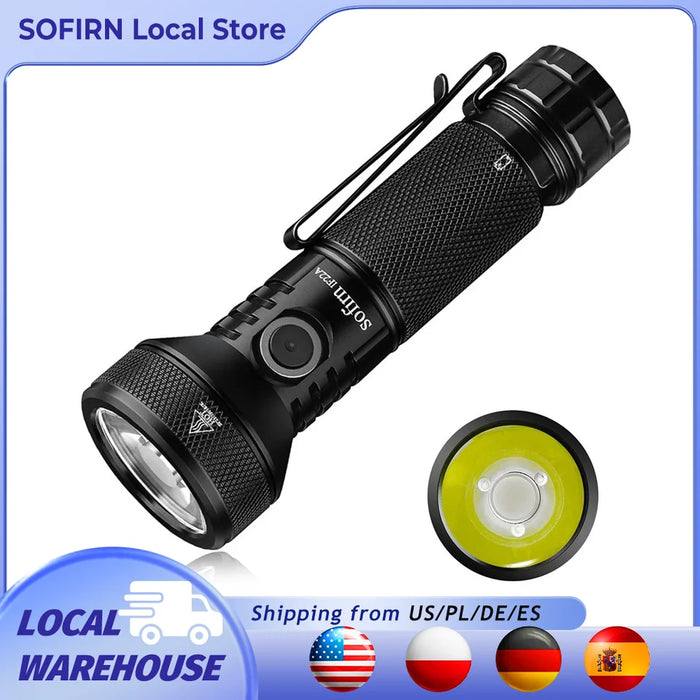 Sofirn IF22A 2100lm Flashlight 21700 Powerful Light SFT40 LED 680M Long Range USB C Rechargeable Charging Throw Torch