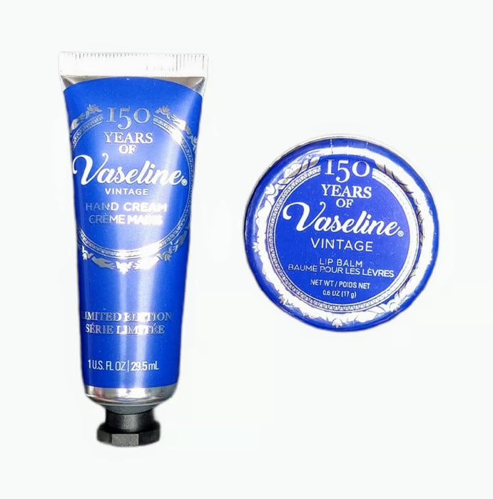 VASELINE Vintage 150 Years  Lip Balm and Hand Cream Limited Edition Travel