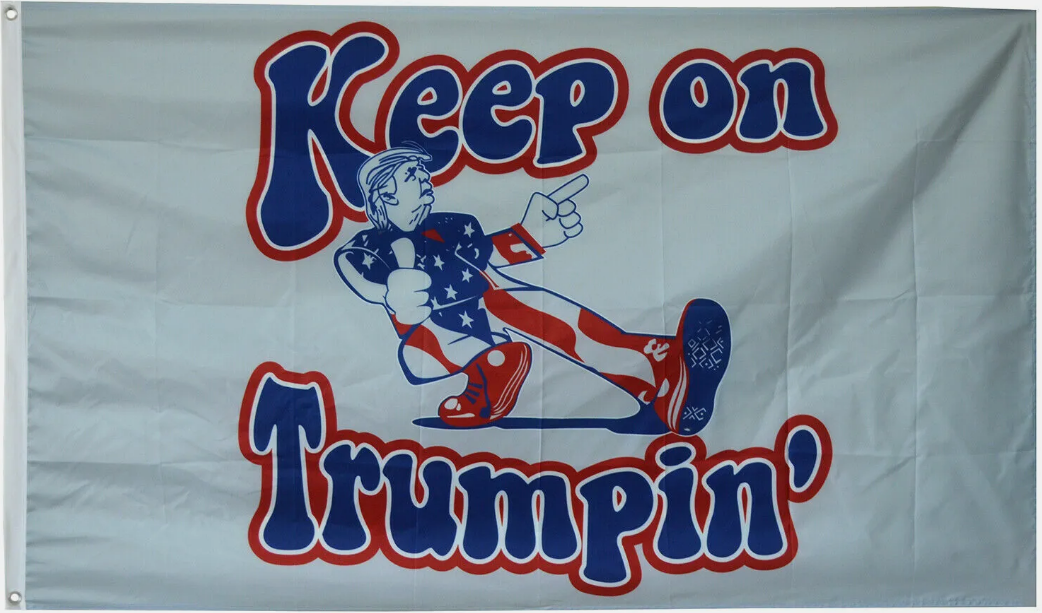 3X5 KEEP ON TRUMPIN MAKE America Great Again USA Trump 2024 Republican Flag