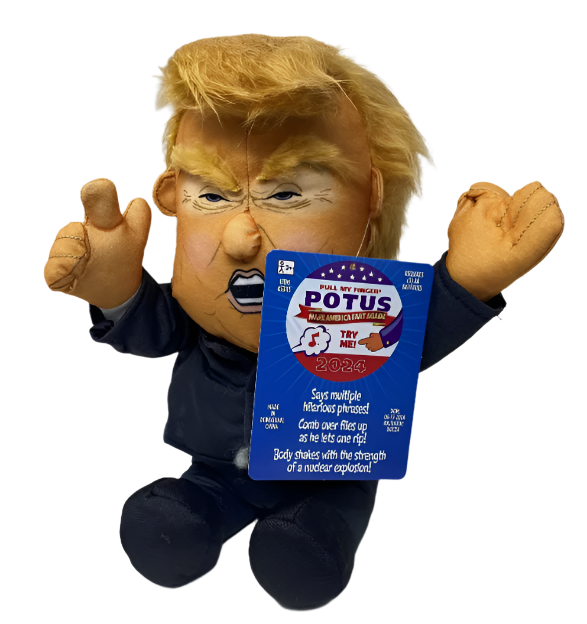 Donald Trump Hilarious Talking Doll-Pull My Finger Figure With Animated Hair