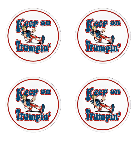 4 Pack Mini Keep Trumpin Sticker Decal Donald Trump Hard Hat Pack President USA