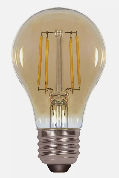 4.5W =40W Dimmable A19 LED Filament Vintage 20K Transparent Amber E26 Base Bulb