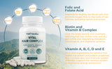 VITAL NUTRITIVE Vital Hair Complex: Boost Hair Growth, Healthy Skin & Nails!