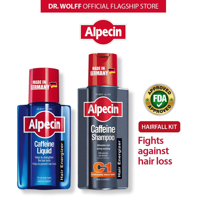 ALPECIN Caffeine Shampoo + Scalp Tonic - Cleanses & Refreshes for Hair Growth