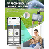 DEWENWILS 2 Zone Wifi Water Timer Sprinkler Hose Timer for Irrigation Lawn with Rain Delay Automatic Watering Timer