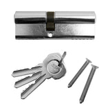 YALE Euro Cylinder Door Lock uPVC Aluminium Timber Door Barrel 6 Pin - Colour: Nickel Plated, Size:40-50, Extra Keys: 2 Extra Keys (5 In Total)