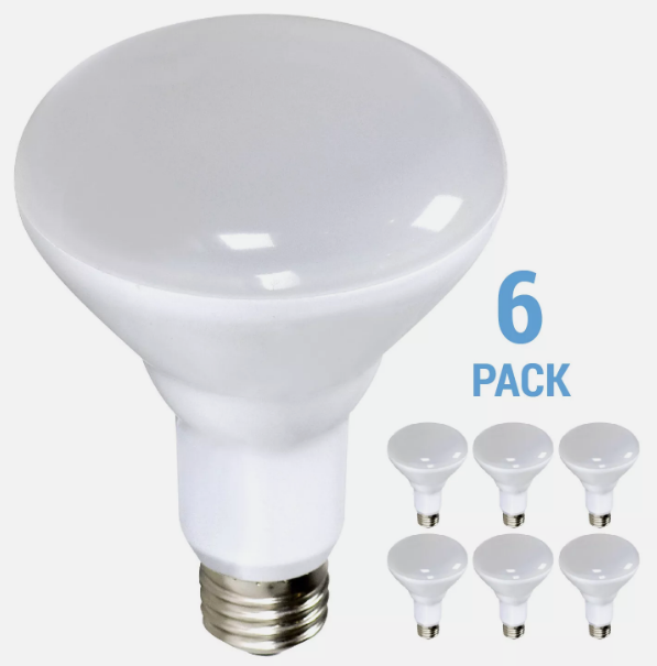 6 Pack Satco S29628 LED Reflector Bulb 10W =65W 120V BR30 Medium E26 Warm White