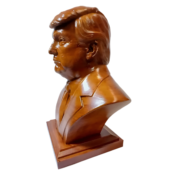 Donald Trump Statue "Wood Finish" MAGA (Made in the USA)