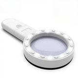 GATOR TECH Magnifying Glass Bright LED Light Handheld Jumbo Illuminated 30x Magnifier Large