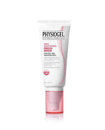 PHYSIOGEL Red Soothing AI Light Cream 1.69oz / 50ml Sensitive Oily Skin