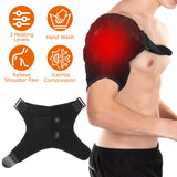 IMOUNTEK Heated Shoulder Brace Electric Heating Pad Shoulder Compression Sleeve with 3 heating levels for Shoulder Pain Muscle Stiffness Bursitis Tendonitis, Black