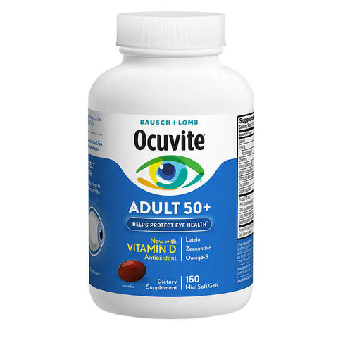 BAUSCH & LOMB Ocuvite Adult 50+ Eye Vitamin & Mineral Supplement 150 Softgels