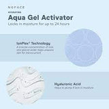 NuFACE Hydrating Aqua Gel Activator W/Hyaluronic Acid 10 oz+FREE Brush