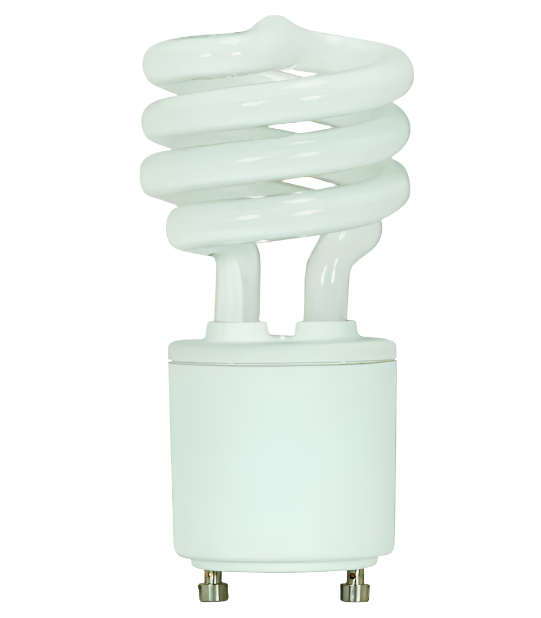 2 Pack Satco S8208 Spiral Compact Fluorescent Bulbs 13W T2 GU24 4100K Cool White