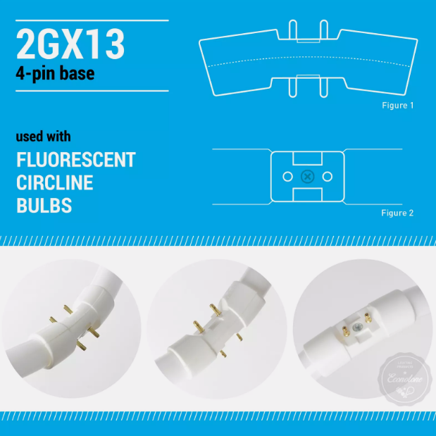 2 Pack FC40T5/835 FC12T5/835 12-inch Flurescent Circline 40W 4-Pin 2GX13 3500K