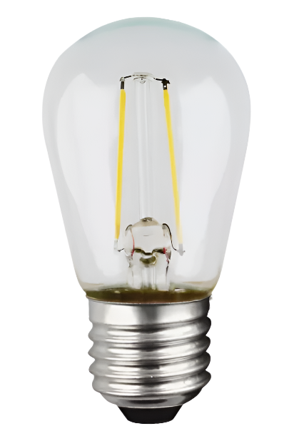 LED Filament 1W 120V S14 Medium E26 Clear Damp Location Rated 2700K Warm White