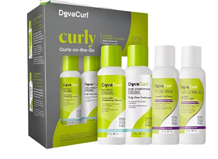 DevaCurl CURLY Curls on the GO 4pc Kit 3oz Each TRAVEL SIZE (547)