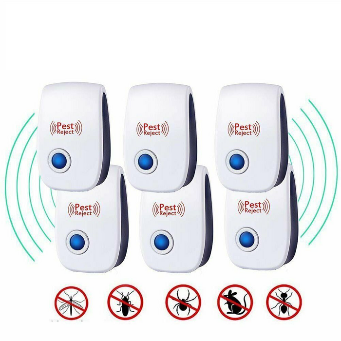 6pack Ultrasonic Pest Repeller Control Electronic Repellent Mice Rat Reject 2018