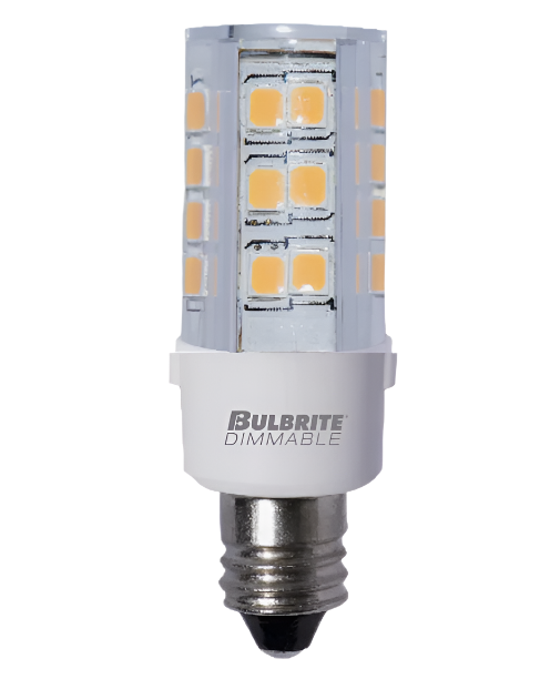 Bulbrite 770595 LED4E12/27K/120/D LED 120V 4.5W T6 Candelabra E12 Clear 2700K