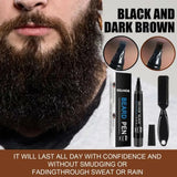 ELLHOE Waterproof Beard Filling Pen Kit Salon Hair Engraving Styling Eyebrow Brush Tool