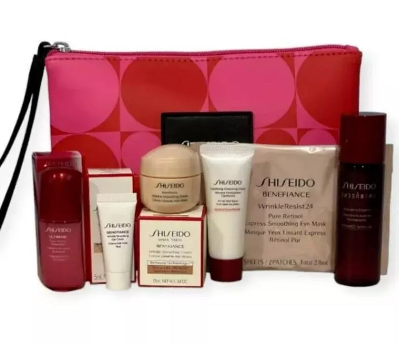 SHISEIDO Skincare Makeup 7 Pcs Deluxe Samples Size Gift Set