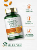 CARLYLE Turmeric Curcumin & Ginger Complex 2250mg Veggie Capsules - 120 Count