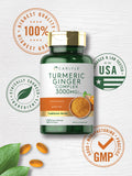 CARLYLE Turmeric Curcumin & Ginger Complex 2250mg Veggie Capsules - 120 Count