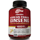 NUTRIFLAIR Korean Red Panax Ginseng - 1500mg, 120 Capsules