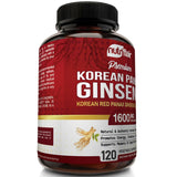 NUTRIFLAIR Korean Red Panax Ginseng - 1500mg, 120 Capsules