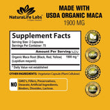 MARCA NaturaLife  Labs DHW-12 Organic Maca Root 950mg per Capsule 150 Capsules