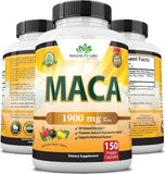 MARCA NaturaLife  Labs DHW-12 Organic Maca Root 950mg per Capsule 150 Capsules