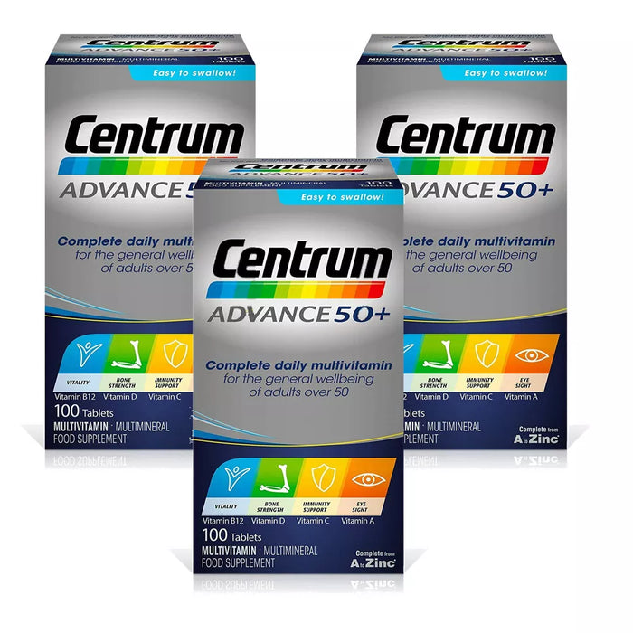 CENTRUM Advance 50+ Multivitamin & Mineral Tablets 100 tablets x 3 Pack