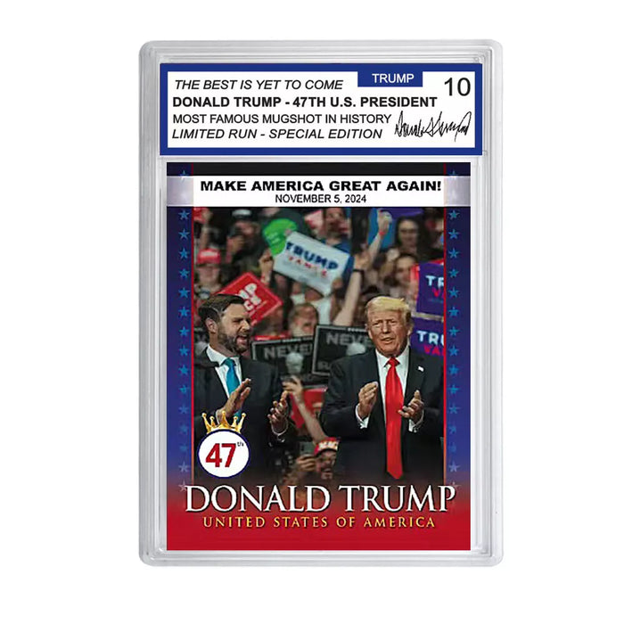 2024 US 47th President Donald Trump Paper Trading Card Holiday Gift Ornament