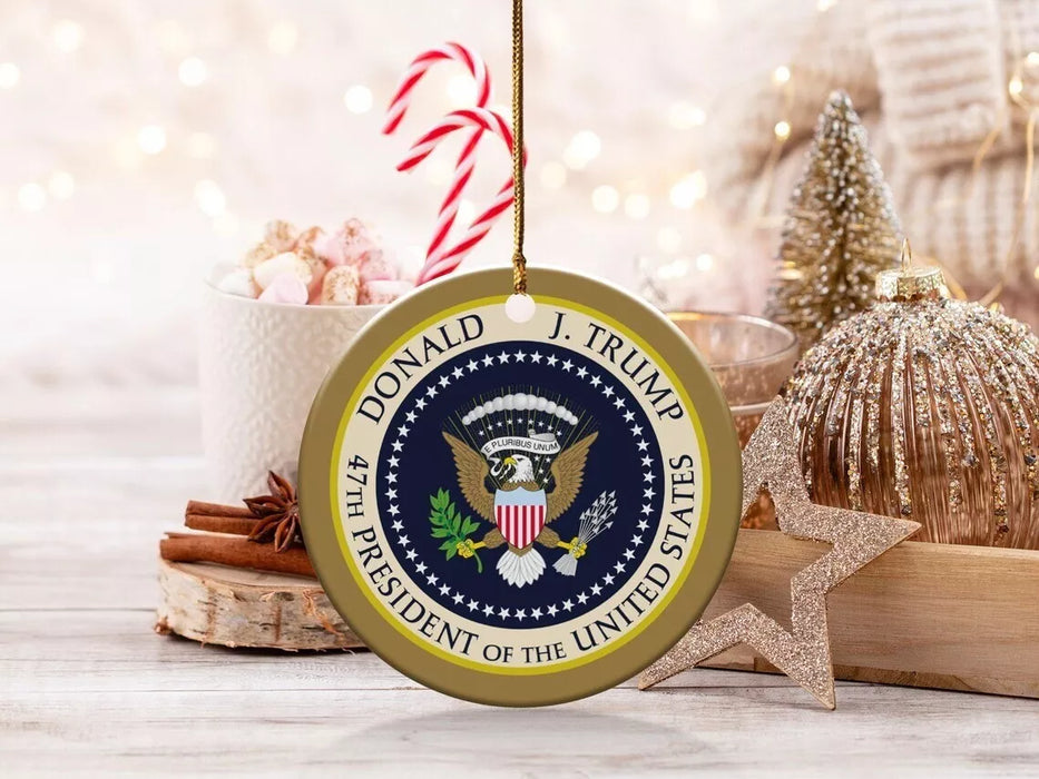 Donald Trump MAGA Christmas Ornament, Donald Trump President 2024 Ornament Gift (Acrylic Mica)