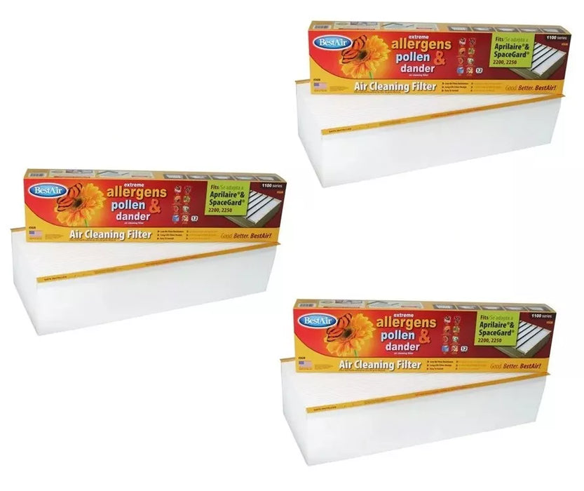 BestAir Replacement Filters for Aprilaire SpaceGuard 201 2200 2250 MERV11 (3 packs)