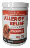 STRELLALAB Dog Allergy Relief 180 Chews Dog Itchy Skin Treatment EXP 07/2024