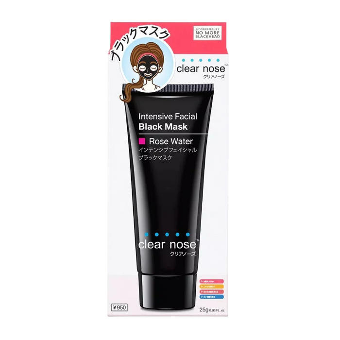CLEAR NOSE Intensive Facial Black Mask Rose Water, 25g