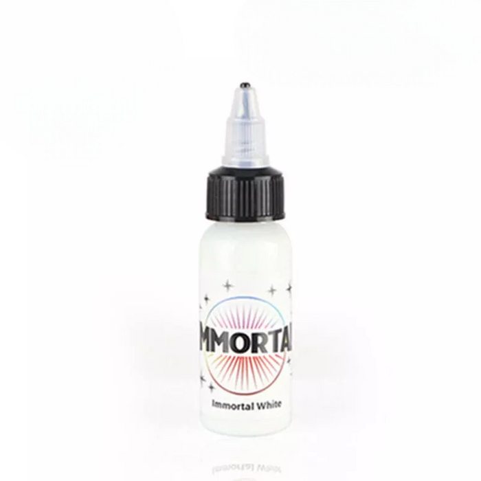 IMMORTAL INK 15ml Bottle Fluorescence Tattoo Ink Micropigmentation Pigment Ink Tattoo Pigment (0.5oz White)