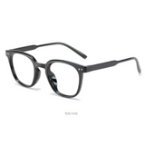 FELRES Anti Blue Light Full Frame Myopia Nearsighted Glasses Men Women Square Glasses (BLACK)