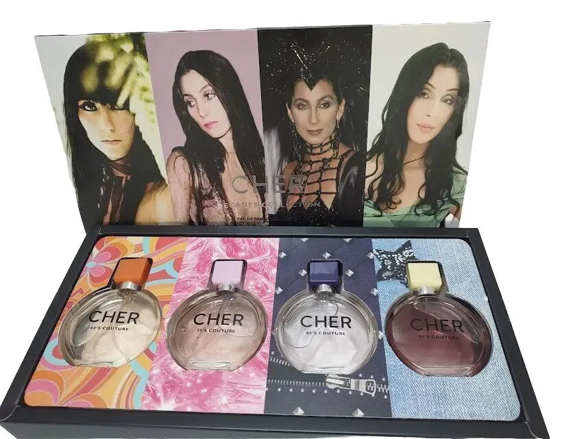 CHER Decades Perfume Edp Collection Set Unisex 60's 70's 80's 90's