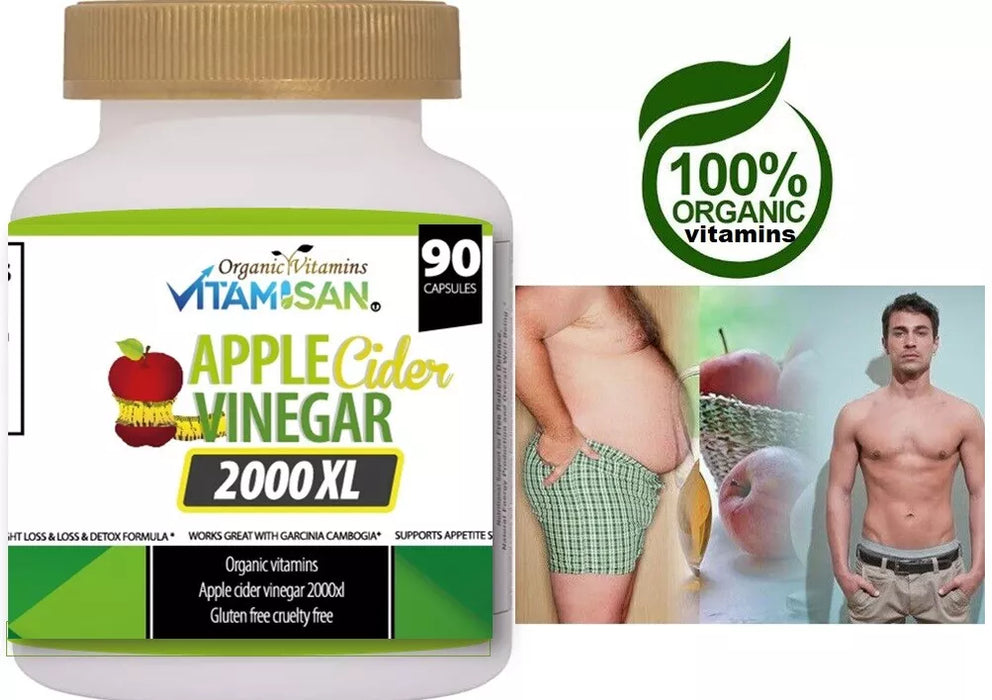 Detox & Cleanse w/ Apple Cider Vinegar Detox, Weight Loss Aid  organic apple