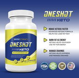 One Shot Keto Diet Pill Advanced Weight Loss Metabolic Support 60 Pills