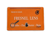 GARDEN 3 Pack Fresnel Lens Pocket Size 4x Magnifier w/ Orange Protective Pouch