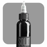 SOLID INK Black Label Organic Tattoo Ink Grey Wash Shading 4 Bottles Set 1oz Size