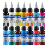 INTENZE 14 Color Intenz Tattoo Ink Set 1oz 30ml Bottles Genuine Inks Permanent Makeup