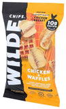 WILDE BRANDS Chicken and Waffles Chicken Chips by Wilde Chips, Thin and Crispy, High Protein 2.25oz