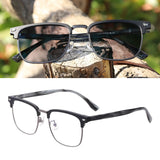 Men's Photochromic Grey Reading Glasses Single Vision Reader Sunglass (Black, +1.00)