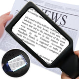 MAGNIPROS 4x Magnifying Glass with Fully Dimmable LEDs for Reading & Low Vision